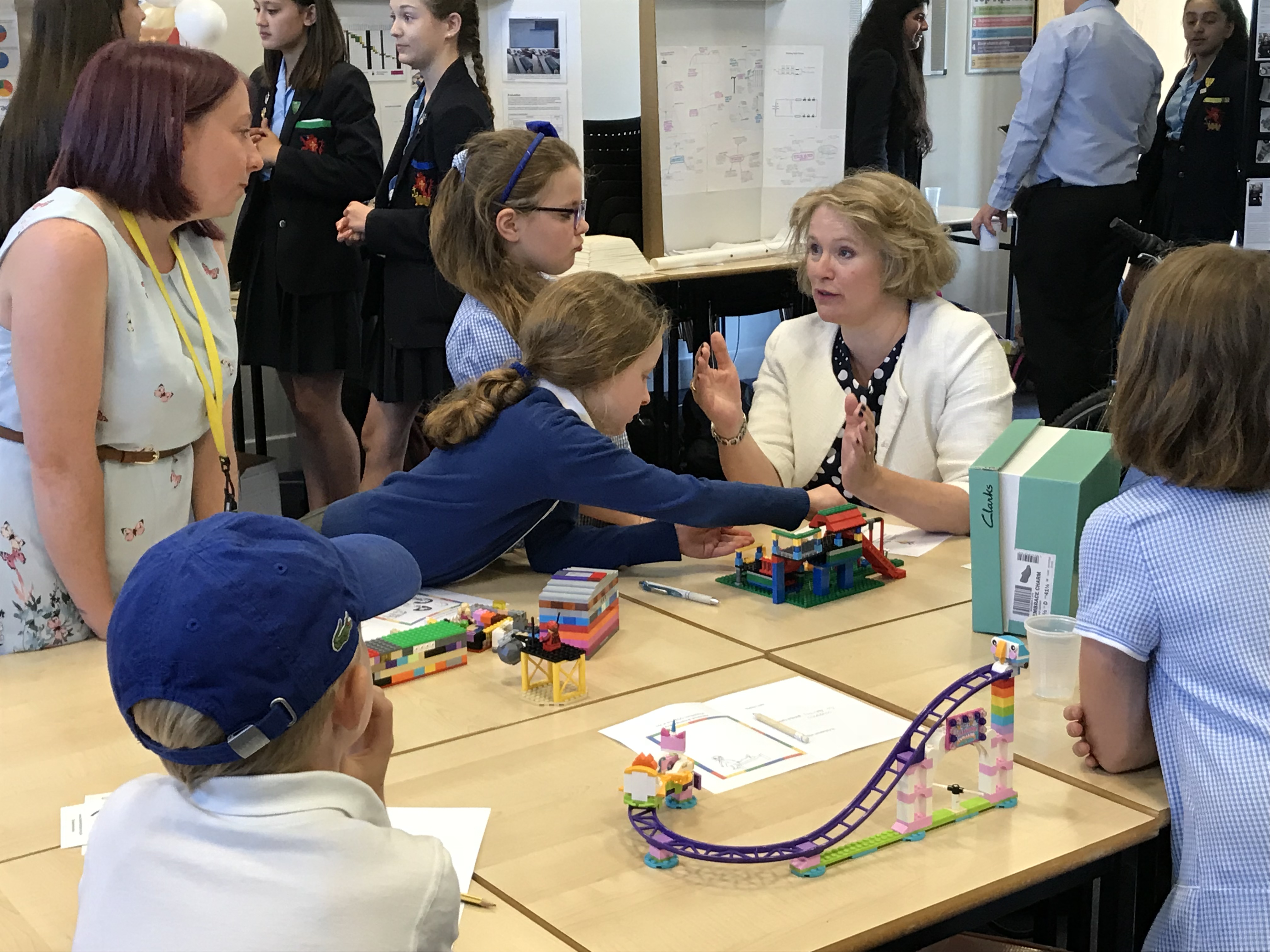 Vicky Ford speaks to children of Trinity Road Primary School about STEM career opportunities